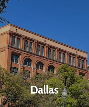 Dallas historic architecture with modern skyscrapers, highlighting the balance between maintaining heritage and the need to manage rising property taxes in growing districts.