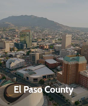 El Paso’s expansive cityscape and desert backdrop, illustrating the region’s growth and the potential challenges of property tax increases in rapidly developing areas.