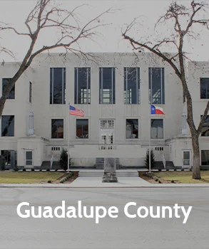Guadalupe County courthouse with modern architecture, representing the county's governmental and legal services.