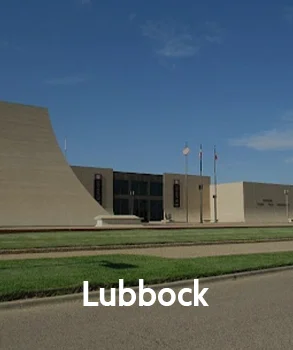 Lubbock’s modern city hall and expansive streets, representing the area’s development and the impact of rising property values on tax assessments.